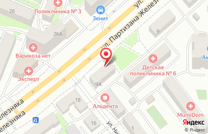 Магазин нижнего белья и домашней одежды Marry Shop на улице Партизана Железняка на карте