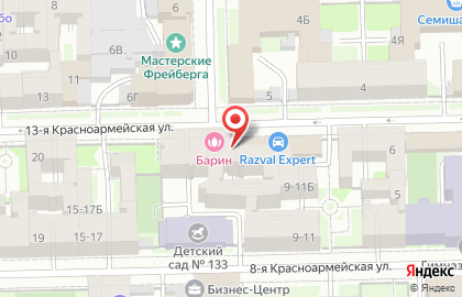 Торговый дом м+ на 13-ой Красноармейской улице на карте