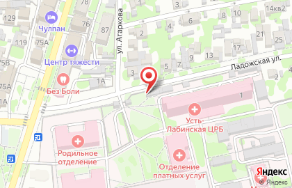 Продовольственный магазин Луч на Ладожской улице на карте