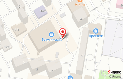 Киоск по продаже мороженого на улице Ватутина на карте