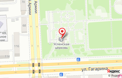 Храм Успения Божией Матери на улице Советской Армии на карте