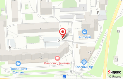 Магазин фруктов и овощей в Железнодорожном районе на карте