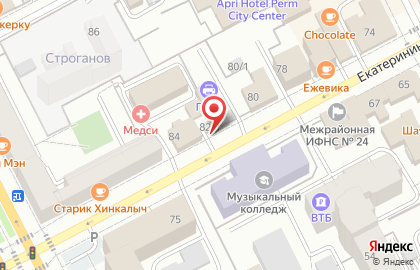 Терминал на Екатерининской улице на карте