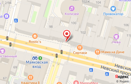 СберБанк России на Невском проспекте, 100 на карте