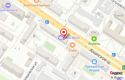 Магазин кондитерских изделий Сладкоежка на Анапском шоссе на карте