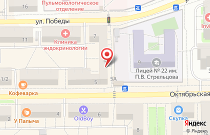 Магазин Хлебная точка на Октябрьской улице на карте