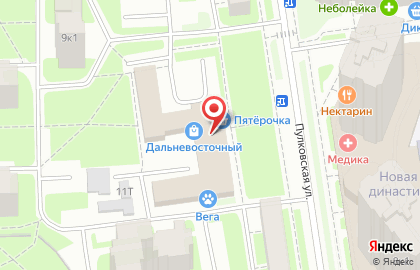 Октябрь на Пулковской улице на карте
