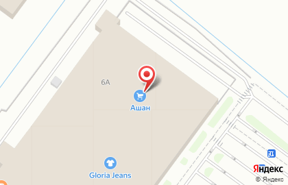 Гипермаркет Ашан на Дорожной на карте