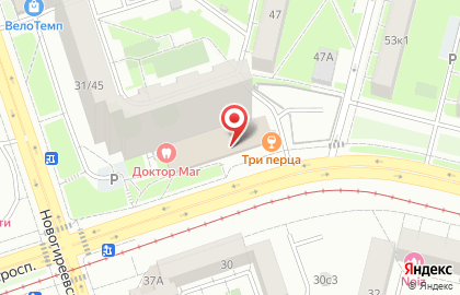 Супермаркет Магнит на Новогиреевской улице на карте