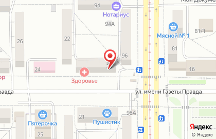 Магазин пива в Правобережном районе на карте