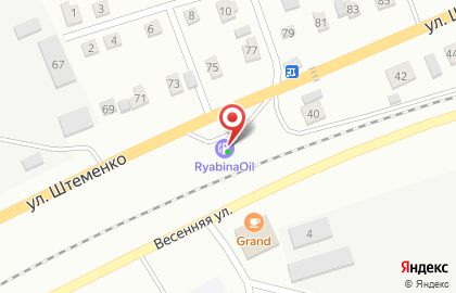 Route на улице Штеменко на карте