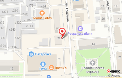 Аккумуляторный центр Автомотив на улице Пушкина на карте