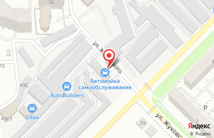 Автомойка самообслуживания H2O на улице Жуковского на карте