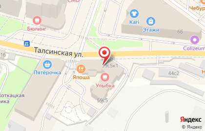 Центр таргетной терапии на Талсинской улице в Щёлково на карте