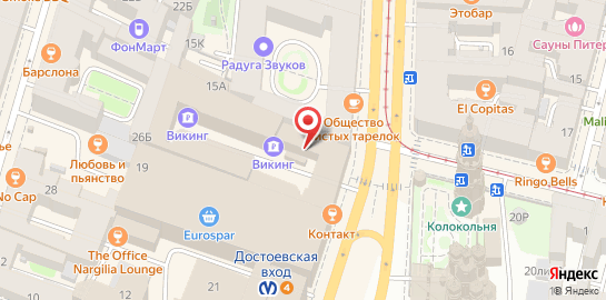 Медицинский центр ЭВО на Достоевской на карте