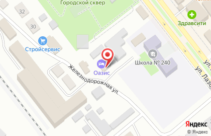 Гостиница Оазис на Железнодорожной улице на карте