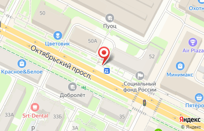Киоск по продаже печатной продукции Псков-Печать на Октябрьском проспекте, 52а киоск на карте