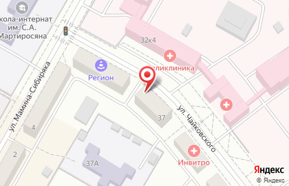 Центральная районная аптека №57 на улице Чайковского на карте