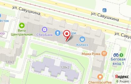 Эй-джи-эй-автомаг на улице Савушкина на карте