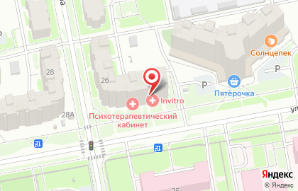 Медицинская компания Инвитро на улице Фёдора Гладкова на карте
