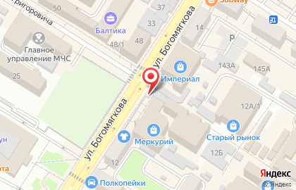 Магазин овощей и фруктов на улице Богомягкова на карте