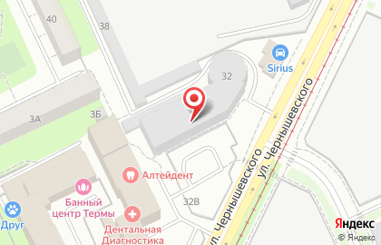 Магазин автотоваров на улице Чернышевского на карте