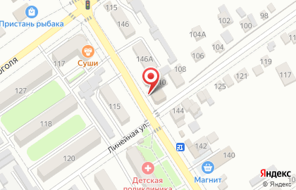 Магазин овощей и фруктов Салат на Линейной улице на карте