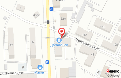 Магазин Домовенок на Черноморской улице на карте