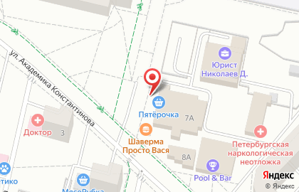 Благотворительный секонд-хенд Лепта на улице Коли Подрядчикова на карте