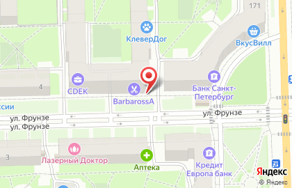 Киоск по продаже фруктов и овощей в Московском районе на карте