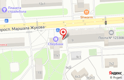 Магазин разливного пива на проспекте Маршала Жукова, 11 к1 на карте