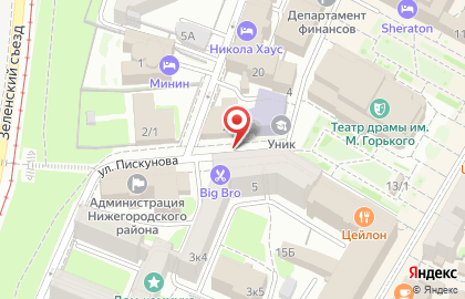 Указатель системы городского ориентирования №6370 по ул.Пискунова, д.4 р на карте