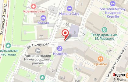 Указатель системы городского ориентирования №6370 по ул.Пискунова, д.4 р на карте