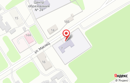 Центр образования №24 в Новомосковске на карте
