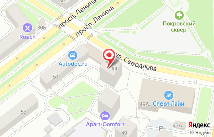 Ярославский филиал Банкомат, БИНБАНК кредитные карты на улице Свердлова на карте