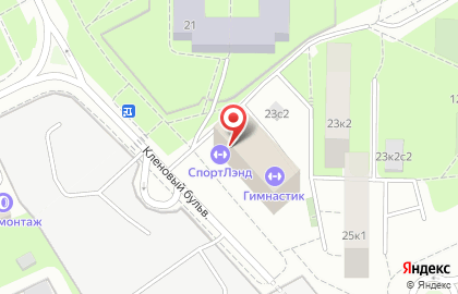 Спортивный клуб боевых искусств Сибирский барс на Кленовом бульваре на карте