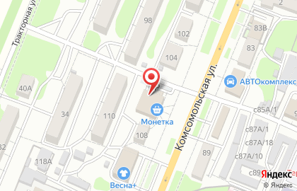 Шиномонтажная мастерская на Комсомольской на карте