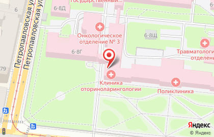 Клиника ПСПбГМУ им. академика И.П. Павлова в Петроградском районе на карте