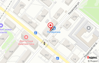 Пятерочка на Рязанской улице на карте