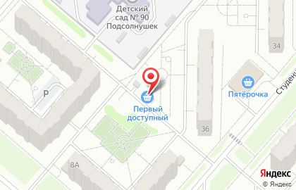 Магазин 1-й Доступный в Нижнекамске на карте