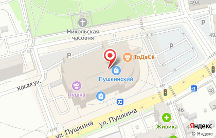 Салон 100 диванов на улице Пушкина на карте