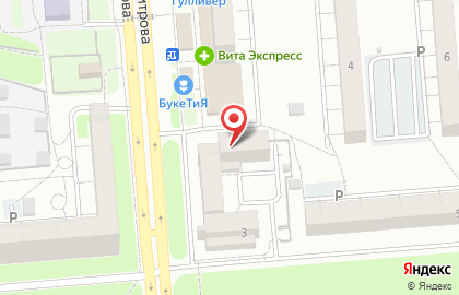 Продовольственный магазин Курочка Ряба в Заволжском районе на карте