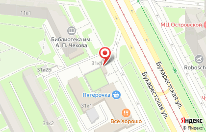 Магазин одежды и домашнего текстиля на Бухарестской улице на карте