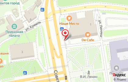 Салон сотовой связи МТС на площади Ленина на карте