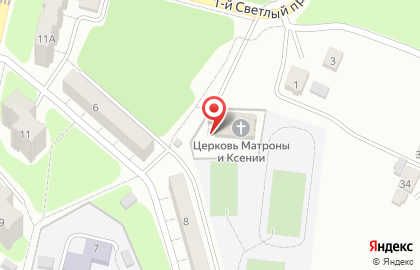 Храм в честь святых Ксении Петербургской и Матроны Московской на карте