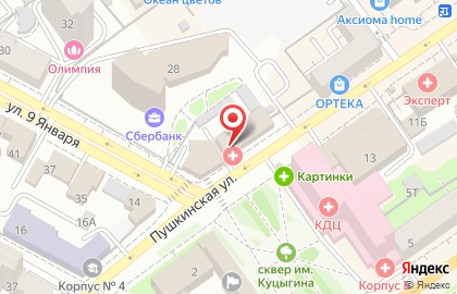 Медицинский центр Диагностика плюс на Пушкинской улице на карте