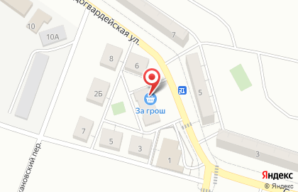 Продовольственный магазин За Грош на Молодогвардейской улице на карте