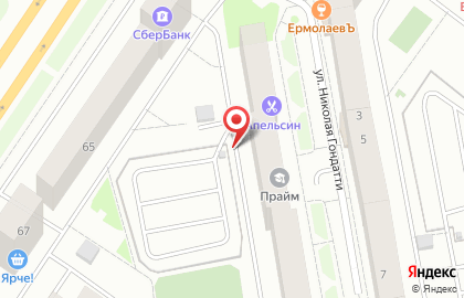 Автостоянка в Тюмени на карте