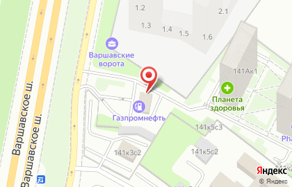 Автомойка Газпромнефть на Варшавском шоссе на карте