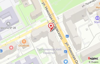 Продуктовый магазин Гастроном №1 на улице Николая Островского на карте
